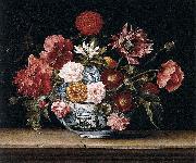 Jacques Linard Chinese Bowl with Flowers oil on canvas